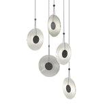 Meclisse 5 Light Pendant by Sonneman, Color: Clear, Finish: Black, | Casa Di Luce Lighting