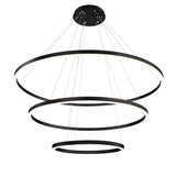 Matte Black Spunto Three Tier LED Chandelier by Eurofase