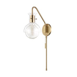 Riley Glass Swing Arm Wall Sconce - Casa Di Luce
