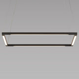 Matte Black Z-Bar Square LED Pendant by Koncept