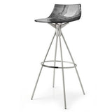 Ice CB-1049-50 Counter Stool by Calligaris by Calligaris, Seat Colors: Transparent, Transparent Smoke Grey, Transparent Red, Glossy Optic White, Frame Colors: Chromed, Satin Finished Steel, Hight: Low, Tall | Casa Di Luce Lighting