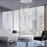 Chrome Scoppia 9 Light LED Chandelier by Eurofase