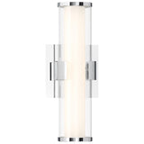 Small Chrome Nozza Vanity Light by Eurofase