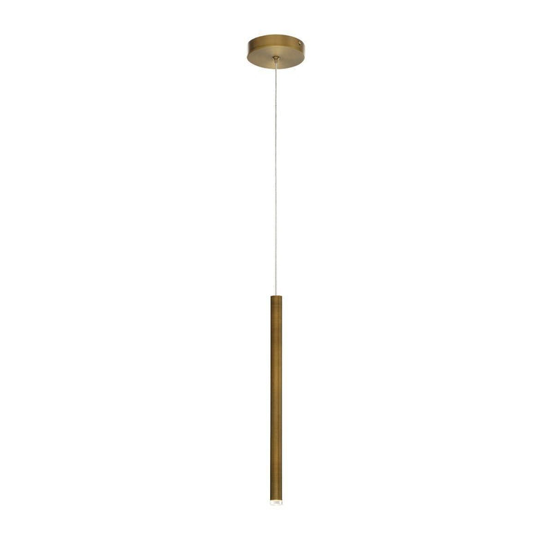 Navada 1 Light LED Pendant by Eurofase, Finish: Antique Brass, Size: Small,  | Casa Di Luce Lighting