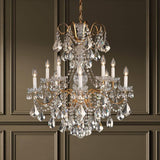 New Orleans Chandelier by Schonbek, Finish: Gold French -Schonbek, Size: Medium, Crystal Color: Golden Teak-Schonbek | Casa Di Luce Lighting