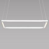 Matte White Z-Bar Square LED Pendant by Koncept