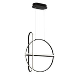 Berkely LED Round Chandelier by Eurofase, Color: Matte Black, Satin Gold, , | Casa Di Luce Lighting