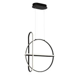 Berkely LED Round Chandelier by Eurofase, Color: Matte Black, , | Casa Di Luce Lighting