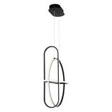 Berkely LED Round Chandelier by Eurofase, Color: Matte Black, Satin Gold, , | Casa Di Luce Lighting
