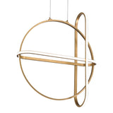 Berkely LED Round Chandelier by Eurofase, Color: Matte Black, Satin Gold, , | Casa Di Luce Lighting