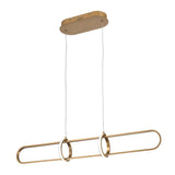 Berkely LED Linear Chandelier by Eurofase, Color: Matte Black, Satin Gold, , | Casa Di Luce Lighting