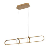 Berkely LED Linear Chandelier by Eurofase, Color: Matte Black, Satin Gold, , | Casa Di Luce Lighting