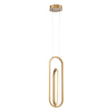 Demark LED Oval Pendant by Eurofase, Color: Satin Gold, , | Casa Di Luce Lighting