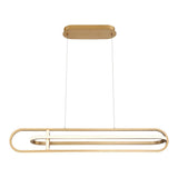 Demark LED Linear Chandelier by Eurofase, Color: Matte Black, Satin Gold, , | Casa Di Luce Lighting