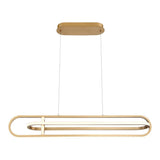 Demark LED Linear Chandelier by Eurofase, Color: Satin Gold, , | Casa Di Luce Lighting