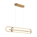 Demark LED Linear Chandelier by Eurofase, Color: Matte Black, Satin Gold, , | Casa Di Luce Lighting