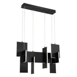 Coburg LED Large Linear Chandelier by Eurofase, Finish: Black, Gold, , | Casa Di Luce Lighting