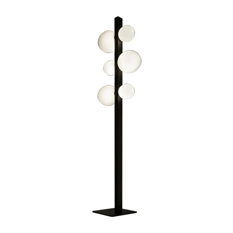 ICS Floor Lamp by Vesoi, Finish: Black/Brass, ,  | Casa Di Luce Lighting