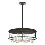 Aerie 7-Light LED Round Chandelier by Eurofase, Finish: Black/Silver, Bronze/Gold, , | Casa Di Luce Lighting