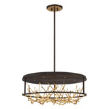 Aerie 7-Light LED Round Chandelier by Eurofase, Finish: Black/Silver, Bronze/Gold, , | Casa Di Luce Lighting