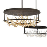 Aerie 7-Light LED Round Chandelier by Eurofase, Finish: Black/Silver, Bronze/Gold, , | Casa Di Luce Lighting