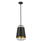 Black Tura 1-Light Pendant by Eurofase