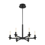 Matte Black Torna 6 Light Chandelier by Eurofase