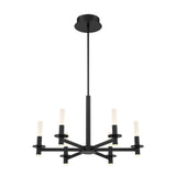 Matte Black Torna 6 Light Chandelier by Eurofase
