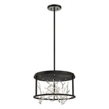 Aerie 4-Light LED Round Chandelier by Eurofase, Finish: Black/Silver, Bronze/Gold, , | Casa Di Luce Lighting
