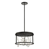 Aerie 4-Light LED Round Chandelier by Eurofase, Finish: Black/Silver, Bronze/Gold, , | Casa Di Luce Lighting