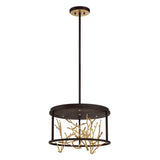 Aerie 4-Light LED Round Chandelier by Eurofase, Finish: Bronze/Gold, , | Casa Di Luce Lighting