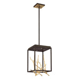 Aerie 4-Light LED Square Chandelier by Eurofase, Finish: Black/Silver, Bronze/Gold, , | Casa Di Luce Lighting