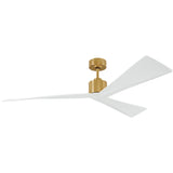 Burnished Brass/Matte White ABS Adler 60 Ceiling Fan by Monte Carlo Fans