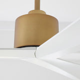 Burnished Brass/Matte White ABS Adler 60 Ceiling Fan by Monte Carlo Fans