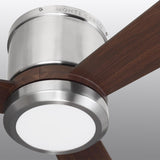 Brushed Steel/Teak ABS Small Clarity Ceiling Fan by Monte Carlo Fans