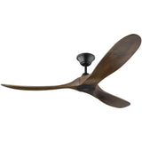 Matt Black/Dark Walnut Medium Maverick Fan by Monte Carlo