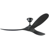 Matt Black/Matt Black Medium Maverick Fan by Monte Carlo