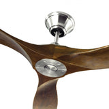 Brushed Steel/Dark Walnut Medium Maverick Fan by Monte Carlo