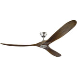 Brushed Steel/Dark Walnut Large Maverick Fan by Monte Carlo