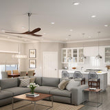 Brushed Steel/Koa Medium Maverick Fan by Monte Carlo