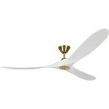 Burnished Brass/Matte White Large Maverick Fan by Monte Carlo
