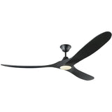 Matt Black/Matt Black Large Maverick LED Collection Fan by Monte Carlo Fans