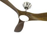 Brushed Steel/Dark Walnut Small Maverick LED Collection Fan by Monte Carlo Fans