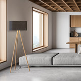 Belmont Floor Lamp, Finish: Charcoal Oak