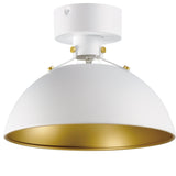 Dawn Flushmount By Studio M, Finish: White Satin Brass