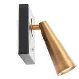 Arne Wall Light By W.A.C. Lighting, Finish: Black / Aged Brass
