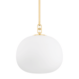 Ingels Pendant Light By Hudson Valley, Size: Medium, Finish: Aged Brass