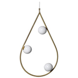 Pearls Pendant Medium Brushed Brass