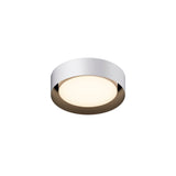 Echo LED Flush Mount By ET2, Size: Small, Finish: White / Black