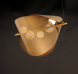 Chips Linear Suspension By Studio M, Finish: Natural Aged Brass